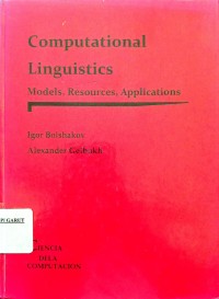 Image of Computational Linguistics Models, Resources, Applications