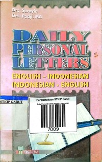 Image of Daily Personal Letters English - Indonesian