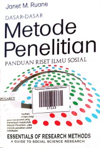 Image of Dasar-dasar Metode Penelitian Panduan Riset Ilmu Sosial