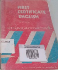 Image of First Certificate English