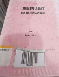 Image of Hukum Adat Suatu Pengantar