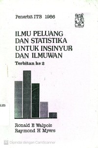 Image of Ilmu Peluang dan Statistika Untuk Insinyur dan Ilmuwan