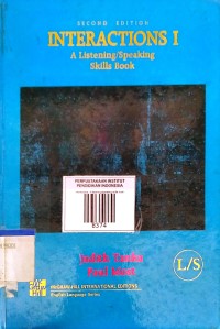 Image of Interactions I : A listening Speaking Skills Book