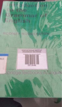 Image of Introduction to the Grammar of English