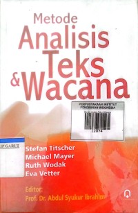 Image of Metode Analisis Teks & Wacana