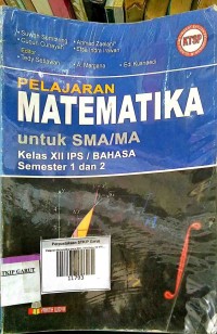 Image of Pelajaran Matematika untuk SMA/MA