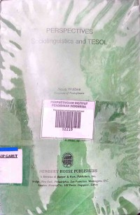 Image of Perspectives Sociolinguistics and TESOL