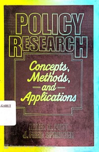 Image of Policy Research : Cocepts, Methods, and Aplications