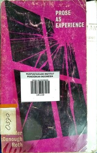 Image of Prose As Experience