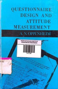 Image of QUESTIONNAIRE DESIGN AND ATTITUDE MEASUREMENT