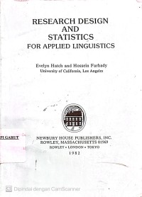 Image of Research Design and Statistics for Applied Linguistics
