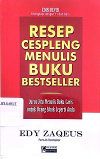 Image of Resep Cespling Menulis Buku Best Seller
