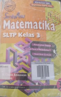 Image of Seribu Pena Matematika SLTP kelas 3