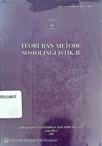 Image of Teori dan Metode Sosiolinguistik II