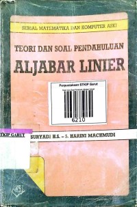 Image of Teori dan Soal Pendahuluan Aljabar Linier