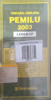 Image of Undang-Undang Pemilu 2003