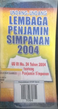 Image of UU Lembaga Penjamin Simpanan 2004